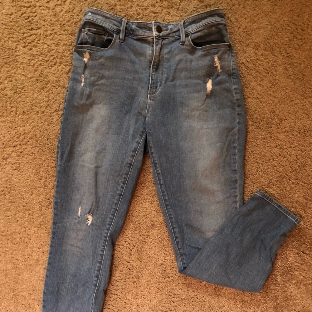 High waisted skinny jeans